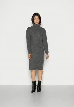 Top 10 🌟 Zign ROLL NECK MIDI 👗 DRESS - Robe Pull - Mottled Grey 👏