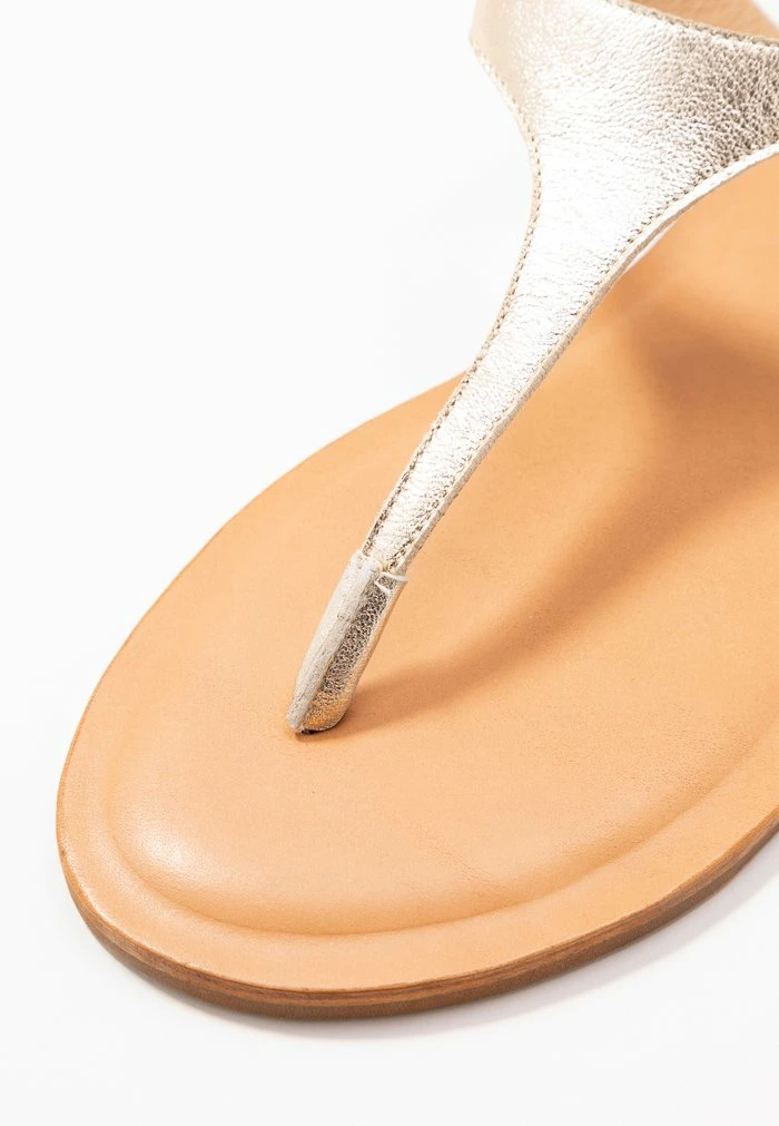 Budget 🤩 Zign LEATHER - Tongs - Gold 🧨 3 Budget 🤩 Zign LEATHER - Tongs - Gold 🧨 – Image 3