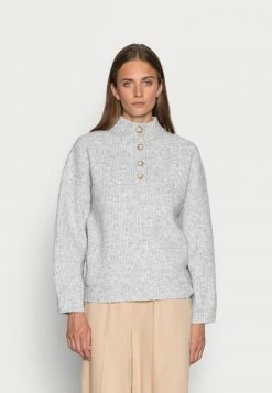 Top 10 👍 Zign ALPACA WOOL BLEND JUMPER - Pullover - Mottled Light Grey 🎁