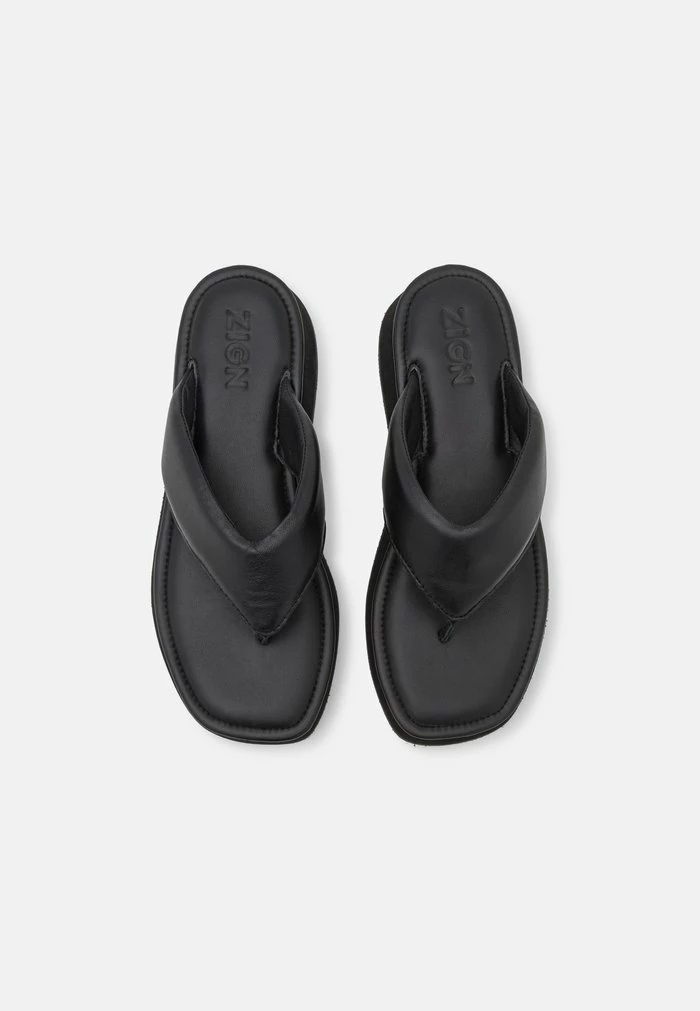 De gros 🔔 Zign LEATHER - Tongs - Black 🌟 6 De gros 🔔 Zign LEATHER - Tongs - Black 🌟 – Image 6