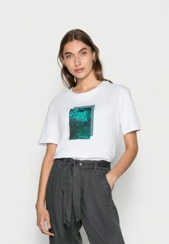 Top 10 ⌛ Zign CLARE PALM LEAD PHOTO PRINT TEE - T-shirt Imprimé - White 🧨