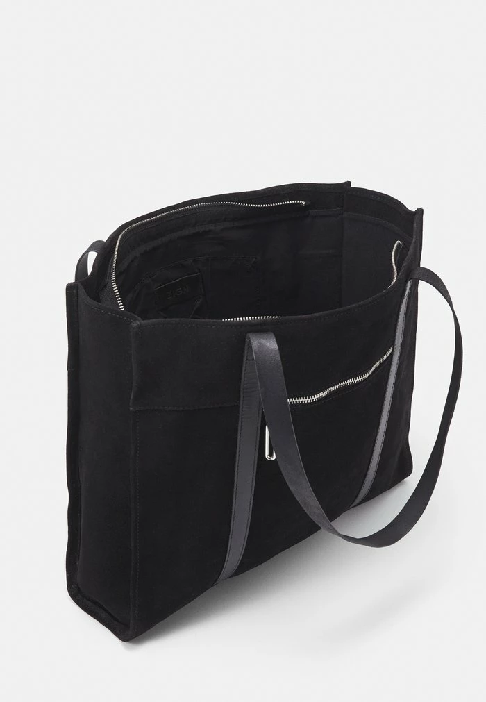 Offres 🌟 Zign LEATHER - Cabas - Black 👏 3 Offres 🌟 Zign LEATHER - Cabas - Black 👏 – Image 3