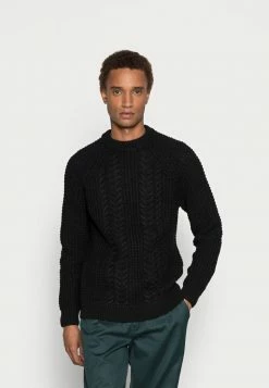 Promo 🧨 Zign CONTEMPORARY CABLE JUMPER - Pullover - Black 🛒