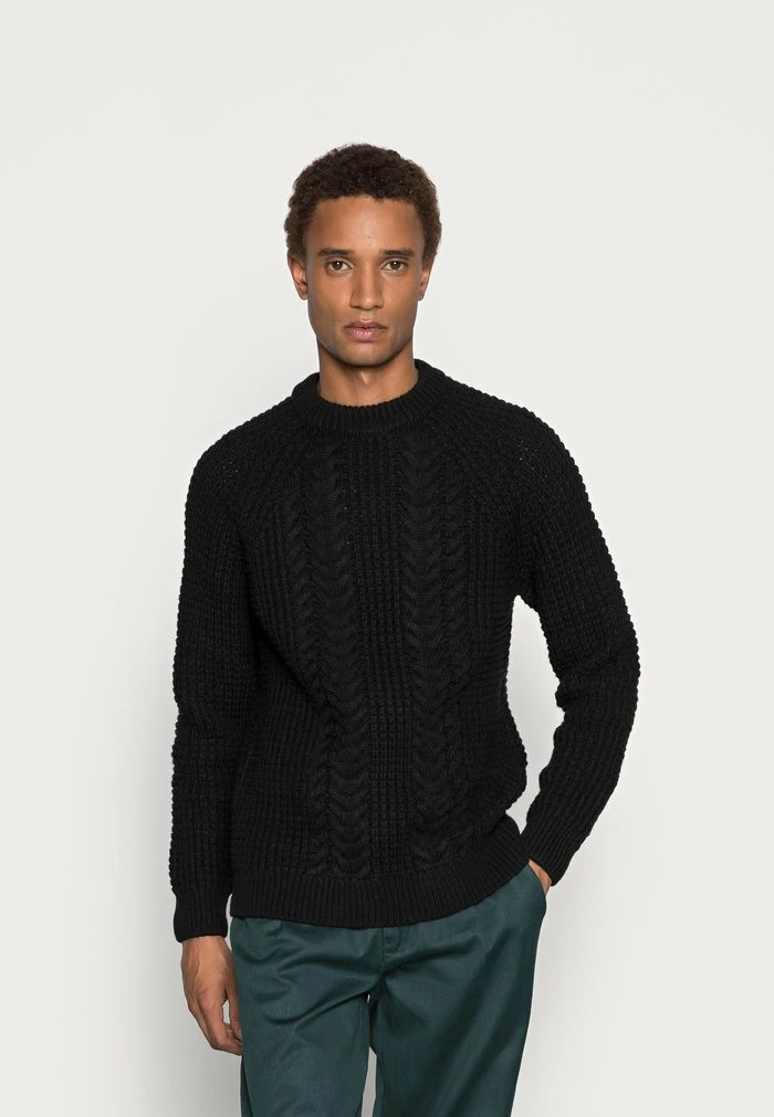 Promo 🧨 Zign CONTEMPORARY CABLE JUMPER - Pullover - Black 🛒 1 Promo 🧨 Zign CONTEMPORARY CABLE JUMPER - Pullover - Black 🛒
