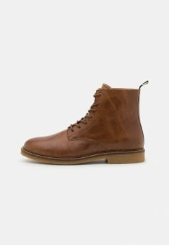 Meilleur prix 🎁 Zign LEATHER - Bottines à Lacets - Cognac 🔔