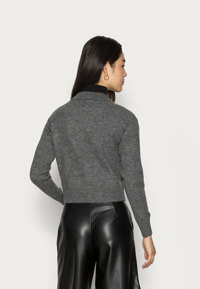 Budget 🧨 Zign POLO CARDIGAN - Gilet - Mottled Dark Grey 🎁 3 Budget 🧨 Zign POLO CARDIGAN - Gilet - Mottled Dark Grey 🎁 – Image 3