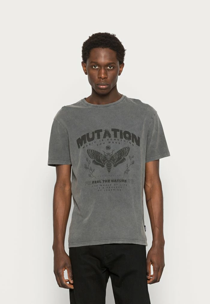 Meilleure vente ⌛ Zign MUTATION GRAPHIC T-SHIRT - T-shirt Imprimé - Grey 😍 1 Meilleure vente ⌛ Zign MUTATION GRAPHIC T-SHIRT - T-shirt Imprimé - Grey 😍