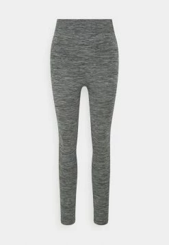 Nouveau 😍 Zign High Waist Ribbed Seamless Leggings - Legging - Mottled Dark Grey 😍