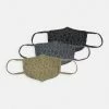 Nouveau 🔔 Zign 3 PACK UNISEX - Masque En Tissu - Black/olive /grey ⌛