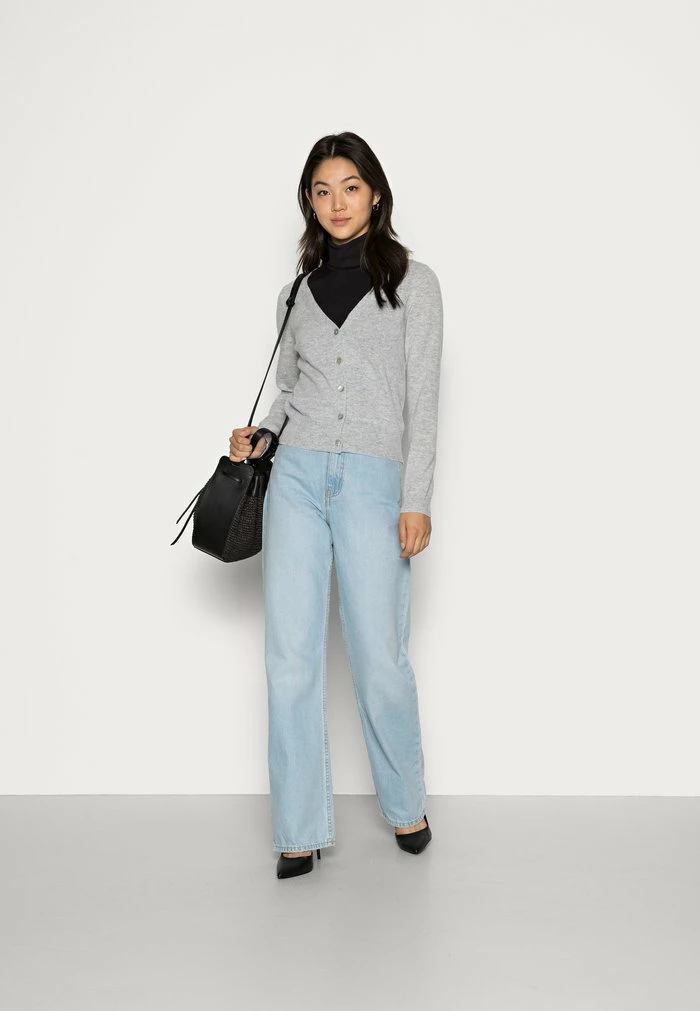 Meilleure vente 😀 Zign RECYCLED CASHMERE CARDIGAN - Gilet - Mottled Light Grey 🧨 2 Meilleure vente 😀 Zign RECYCLED CASHMERE CARDIGAN - Gilet - Mottled Light Grey 🧨 – Image 2