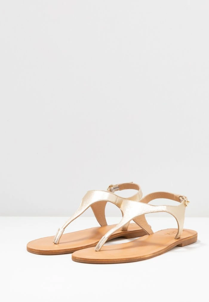 Budget 🤩 Zign LEATHER - Tongs - Gold 🧨 5 Budget 🤩 Zign LEATHER - Tongs - Gold 🧨 – Image 5