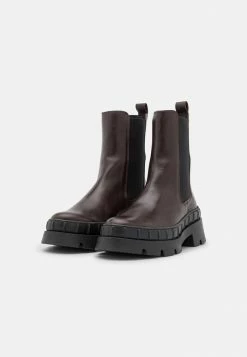 Tout neuf ⌛ Zign LEATHER - Bottines à Plateau - Dark Brown ⌛ -Pas Cher Zign Boutique 68933f3300aa4506aef4fa176d39d60a