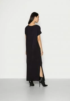 Meilleure vente 👍 Zign SHORT SLEEVES V NECK BASIC 👗 DRESS WITH SLIT - Robe Longue - Black 🛒 -Pas Cher Zign Boutique 69ebdc93082d4e45972305797eb3cd59