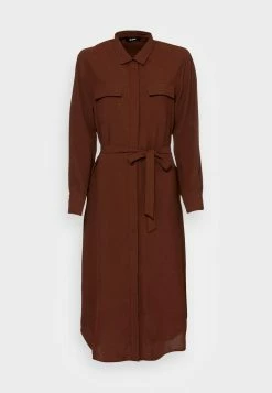 Remise ❤️ Zign WOVEN MIDI BLOUSE 👗 DRESS - Robe Longue - Brown 🔥 -Pas Cher Zign Boutique 79c11358aa824761837e9f4ec542ff61