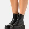 Le moins cher ⭐ Zign Bottines à Plateau - Black 🔔