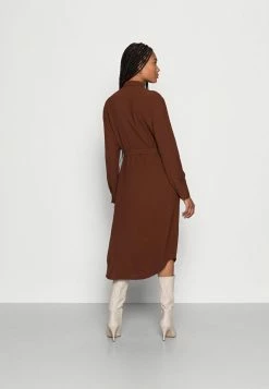 Remise ❤️ Zign WOVEN MIDI BLOUSE 👗 DRESS - Robe Longue - Brown 🔥 -Pas Cher Zign Boutique 83781a9dc4044ba28eebd707f93c4b30