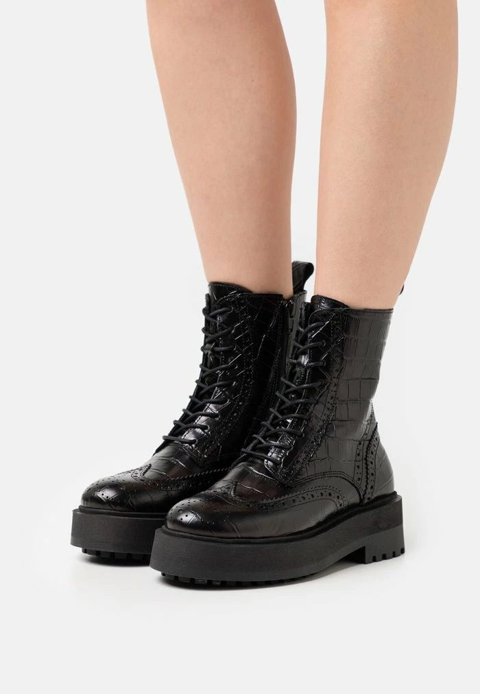 Offres 🎉 Zign LEATHER - Bottines à Plateau - Black 🌟 1 Offres 🎉 Zign LEATHER - Bottines à Plateau - Black 🌟