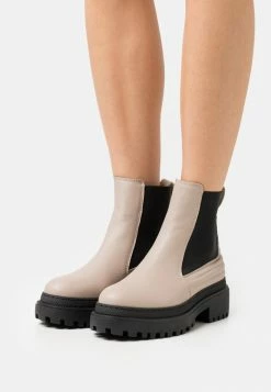 Bon marché 🛒 Zign LEATHER - Bottines à Plateau - Beige ⌛