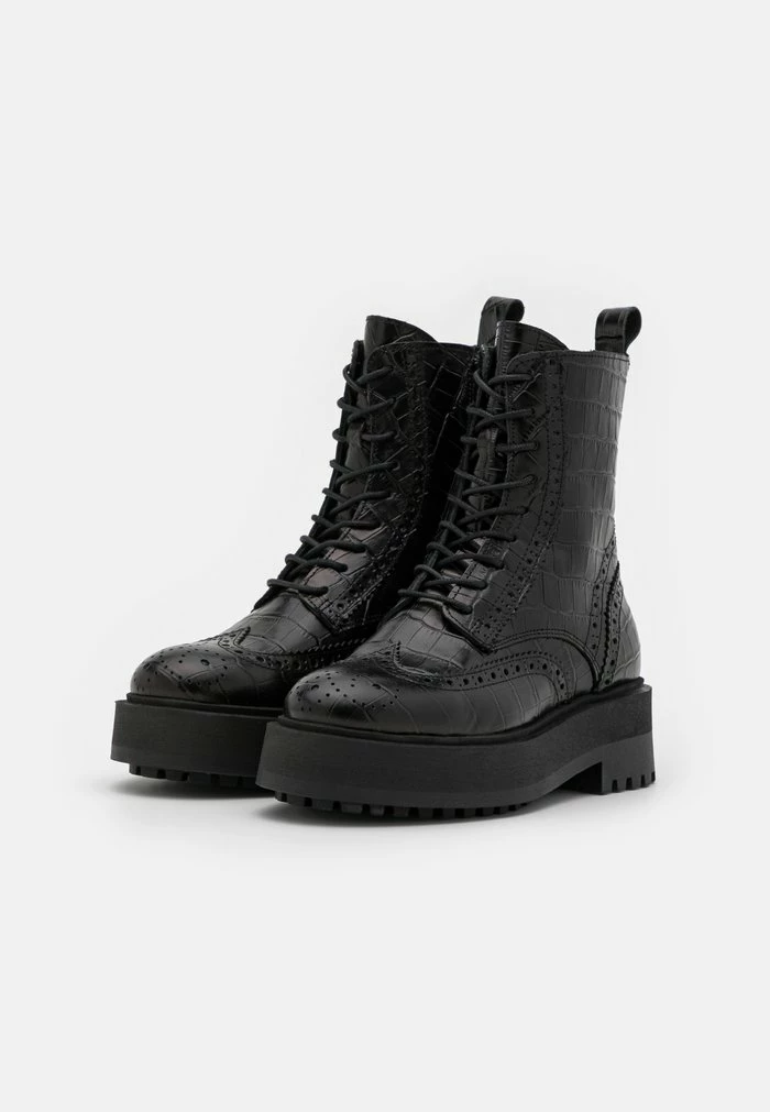 Offres 🎉 Zign LEATHER - Bottines à Plateau - Black 🌟 3 Offres 🎉 Zign LEATHER - Bottines à Plateau - Black 🌟 – Image 3