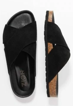 Meilleure vente ⭐ Zign LEATHER - Mules - Black 😀 -Pas Cher Zign Boutique a25e1343eebe48039357d350eba145a8