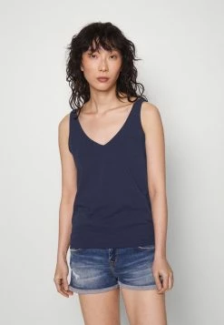 Remise 😍 Zign V NECK CAMI - Débardeur - Dark Blue 🤩
