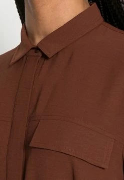 Remise ❤️ Zign WOVEN MIDI BLOUSE 👗 DRESS - Robe Longue - Brown 🔥 -Pas Cher Zign Boutique aa08e006bd8e4cd6b0c2578549875f8a