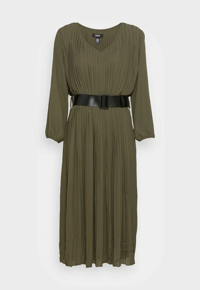 Le moins cher 💯 REDEZIGN - Robe De Jour - Olive ❤️ 4 Le moins cher 💯 REDEZIGN - Robe De Jour - Olive ❤️ – Image 4