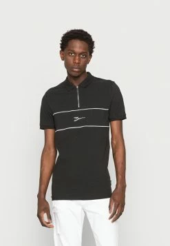 Tout neuf 😀 Zign SCRIPT ZIP PLACKET - Polo - Black ⌛