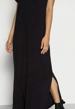 Meilleure vente 👍 Zign SHORT SLEEVES V NECK BASIC 👗 DRESS WITH SLIT - Robe Longue - Black 🛒 -Pas Cher Zign Boutique b57b8fdaf75c4183896195b29be4444a