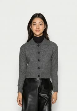 Budget 🧨 Zign POLO CARDIGAN - Gilet - Mottled Dark Grey 🎁