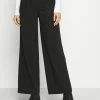 Sortie 👍 Zign Tailored Wide Leg Trouser With Pleats - Pantalon Classique - Black 👏