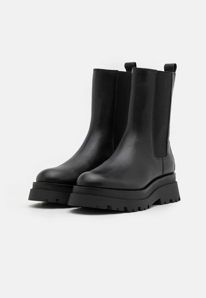 Top 10 🛒 Zign LEATHER - Bottines à Plateau - Black ⭐ 3 Top 10 🛒 Zign LEATHER - Bottines à Plateau - Black ⭐ – Image 3