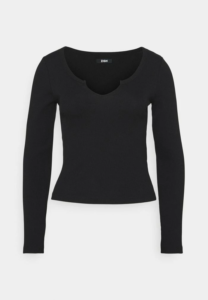 Meilleur prix 🔔 Zign T-shirt à Manches Longues - Black 💯 5 Meilleur prix 🔔 Zign T-shirt à Manches Longues - Black 💯 – Image 5