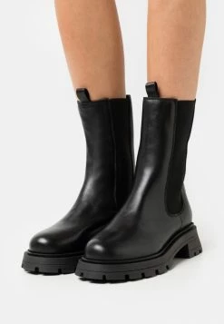 Meilleur prix 🛒 Zign LEATHER - Bottes à Plateau - Black 🤩