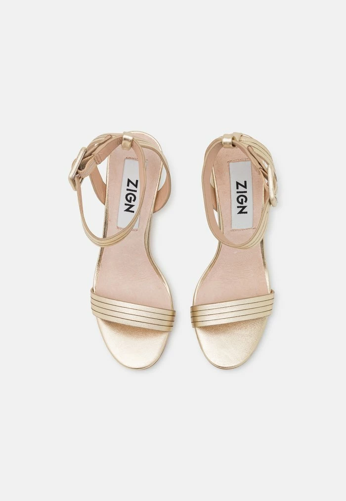Offres 🔔 Zign LEATHER - 🩴 Sandales à Talons Hauts - Gold 😀 6 Offres 🔔 Zign LEATHER - 🩴 Sandales à Talons Hauts - Gold 😀 – Image 6
