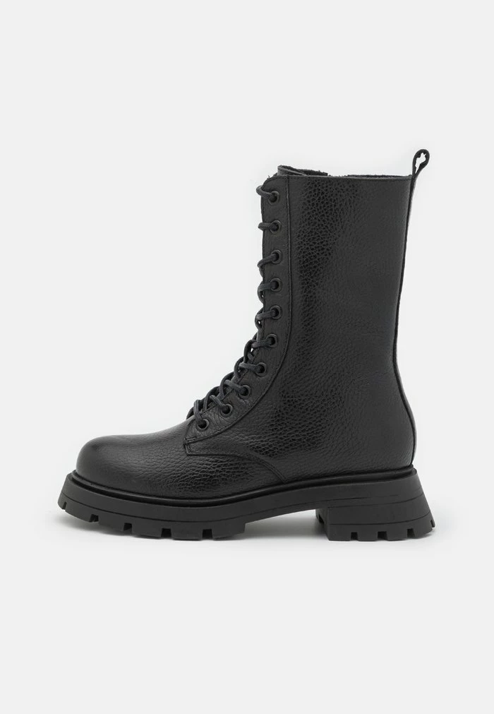 Promo 🌟 Zign LEATHER - Bottes à Plateau - Black ❤️ 2 Promo 🌟 Zign LEATHER - Bottes à Plateau - Black ❤️ – Image 2