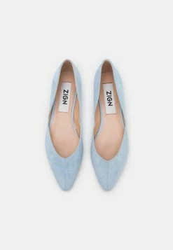 Remise ⭐ Zign LEATHER - Ballerines - Light Blue 🎁 -Pas Cher Zign Boutique cff92fd9e96749f0b3897edbd1a24f8c