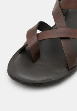 Meilleur prix 🧨 Zign LEATHER - Tongs - Dark Brown 🎉 -Pas Cher Zign Boutique d277cd0d0c9147bdbbee240f73dac200