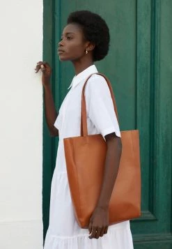 Nouveau 😉 LEATHER REDEZIGN - Cabas - Cognac 🌟 -Pas Cher Zign Boutique d57d139048424d6188f620d98c1d6f2c