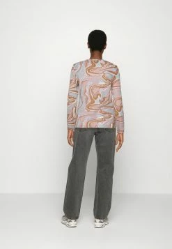 Budget 🎉 REDEZIGN MARBLE PRINT LONGSLEEVE - T-shirt à Manches Longues - Light Brown 🧨 -Pas Cher Zign Boutique e562d469f5a749068cd4d2ddcb10417c