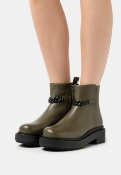 Le moins cher 🔥 Zign LEATHER - Bottines à Plateau - Khaki 🔥