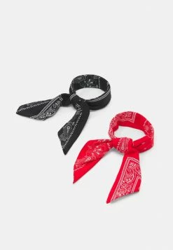 Le moins cher ⌛ Zign BANDANA UNISEX 2 PACK - Foulard - Red/black 👏