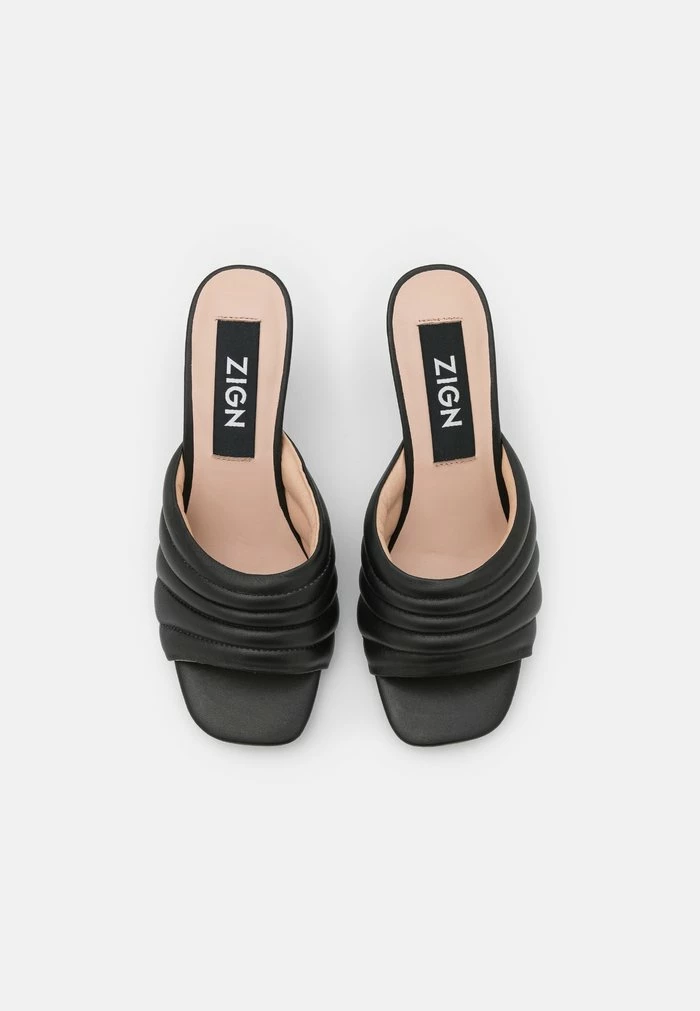 Coupon 😍 Zign Mules à Talons - Black 🥰 6 Coupon 😍 Zign Mules à Talons - Black 🥰 – Image 6