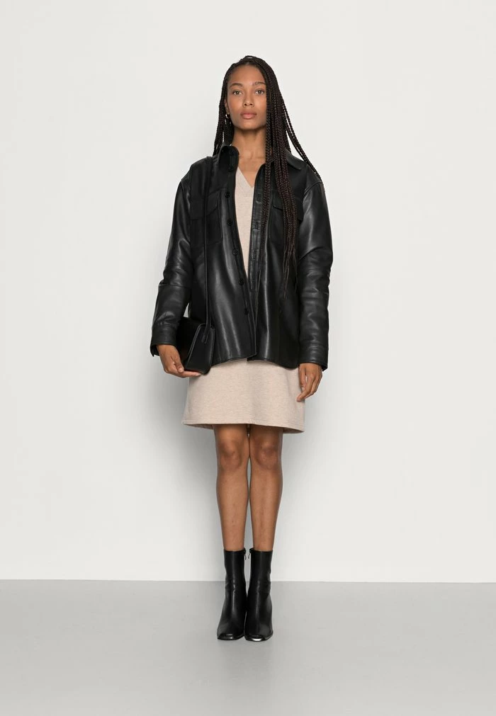 Remise ✔️ Zign SWEAT V NECK MINI 👗 DRESS - Robe De Jour - Camel ❤️ 2 Remise ✔️ Zign SWEAT V NECK MINI 👗 DRESS - Robe De Jour - Camel ❤️ – Image 2