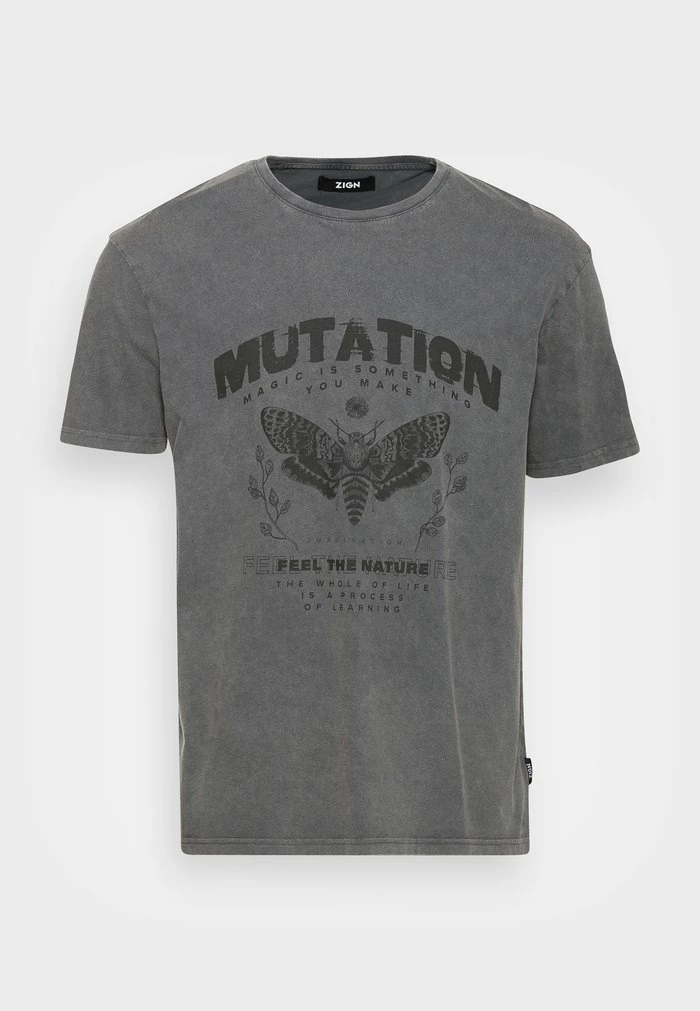 Meilleure vente ⌛ Zign MUTATION GRAPHIC T-SHIRT - T-shirt Imprimé - Grey 😍 4 Meilleure vente ⌛ Zign MUTATION GRAPHIC T-SHIRT - T-shirt Imprimé - Grey 😍 – Image 4